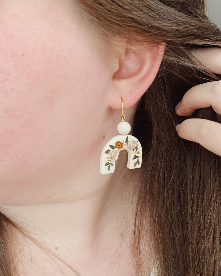 Boho Rose Arch Earrings
