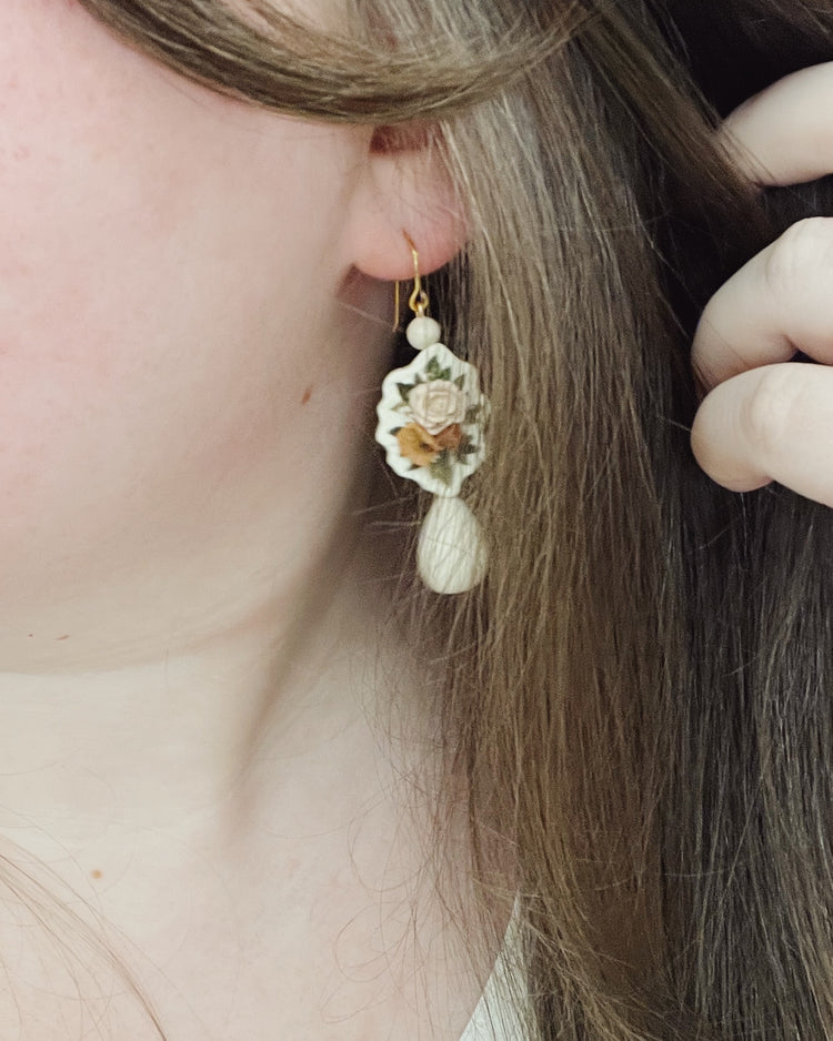 Boho Rose Bead Earrings