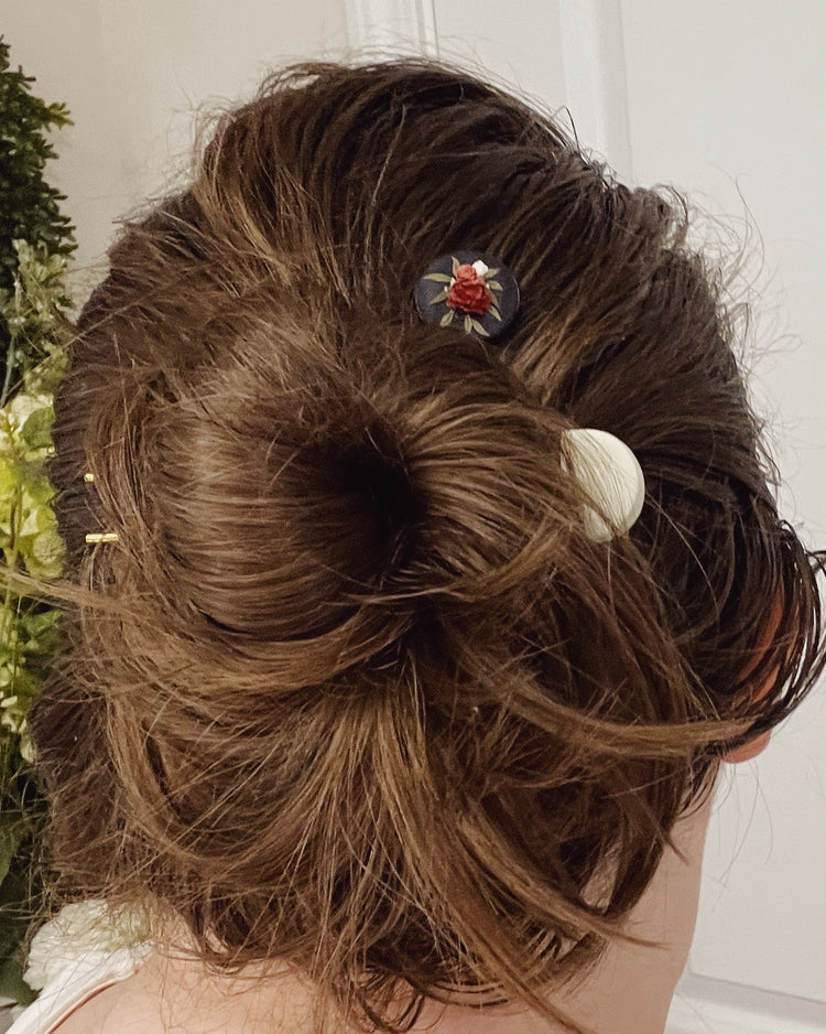 Black Bouquet Hair Pin