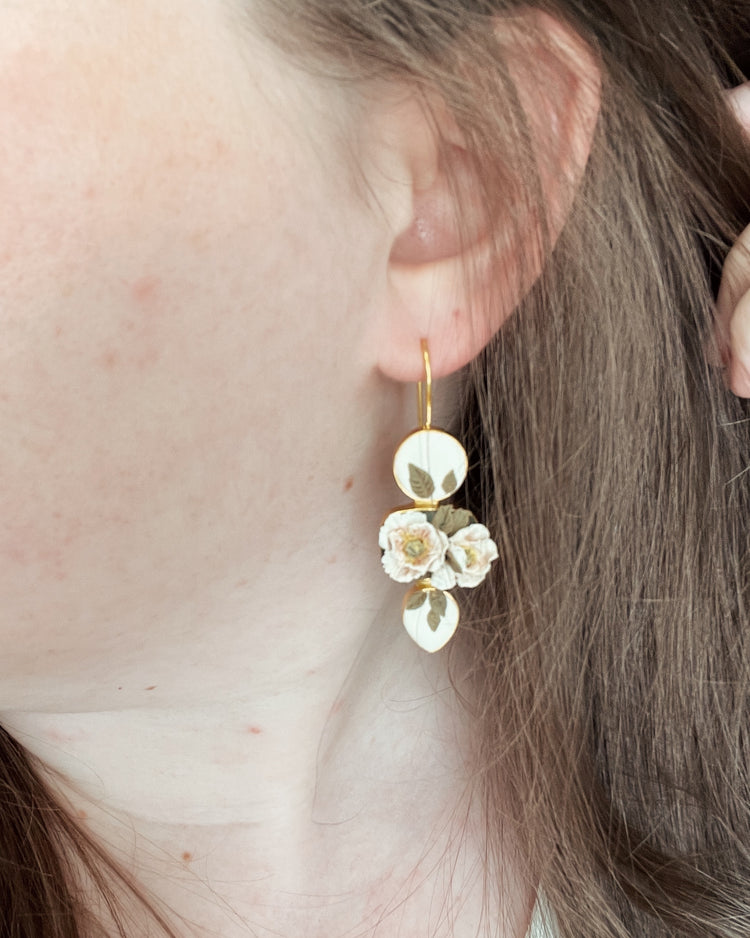 No. 1 | 3 Tiered Peony Earrings