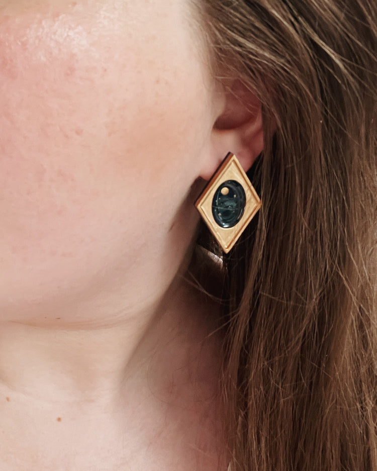 Looking Glass Earrings | Diamond