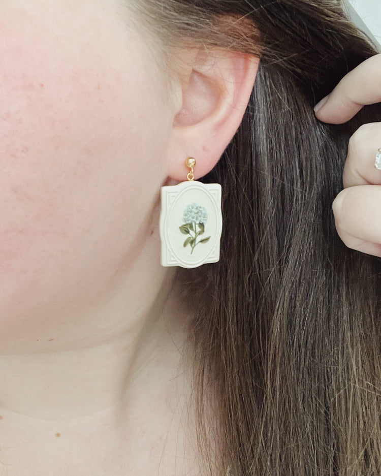 Vintage Hydrangea Earrings
