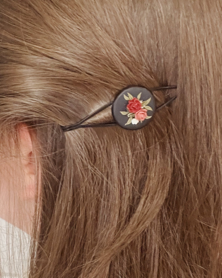 Black Bouquet Hair Clip