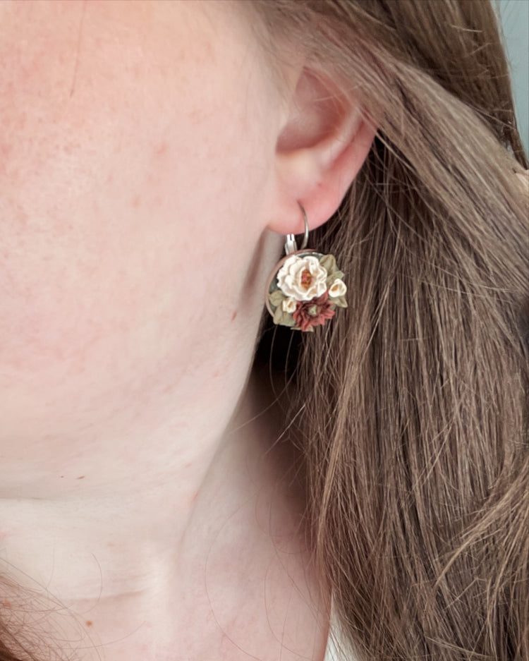 No. 3 | Dahlia + Peony Earrings