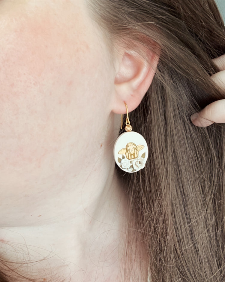 No. 5 | Floral Cherub Earrings