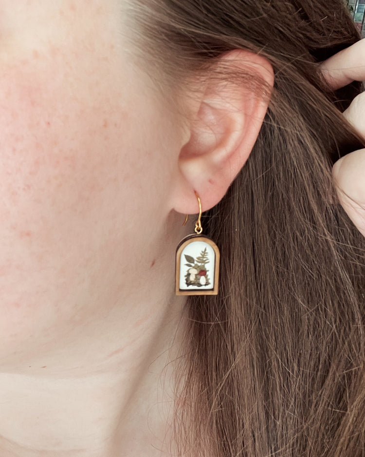 Mini Mushroom Forest Earrings
