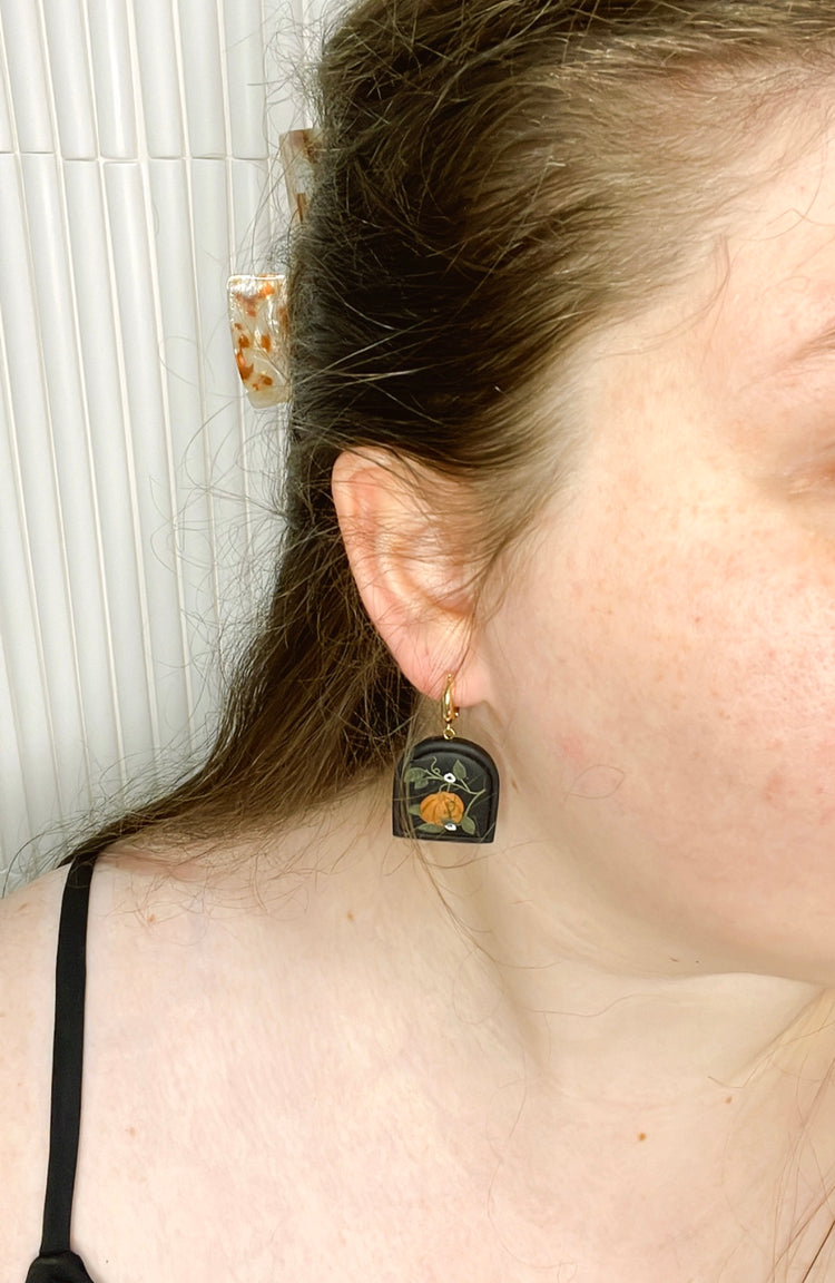 06- Pumpkin Patch Earrings | Black