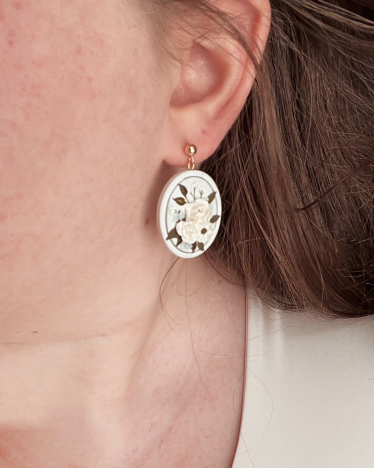 22 | Peony + Rose Bouquet Earrings