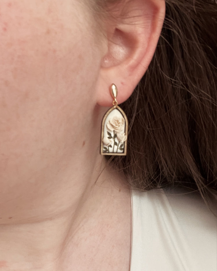 35 | Framed Peony Garden | Small Cathedral Arch