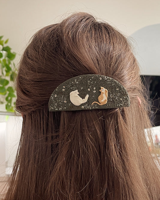 Custom Kitty Hair Barrette