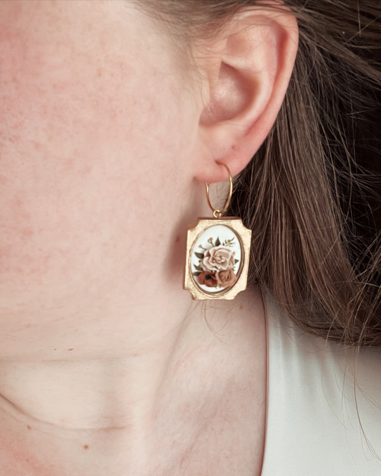 06 | Framed Peony Bouquet Earrings