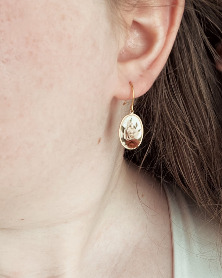07 | Mini Peony and Rose Earrings