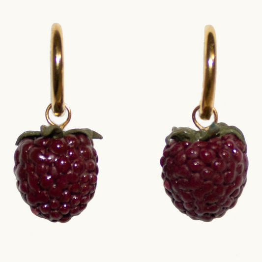 Raspberry Bead Earrings | June 2024