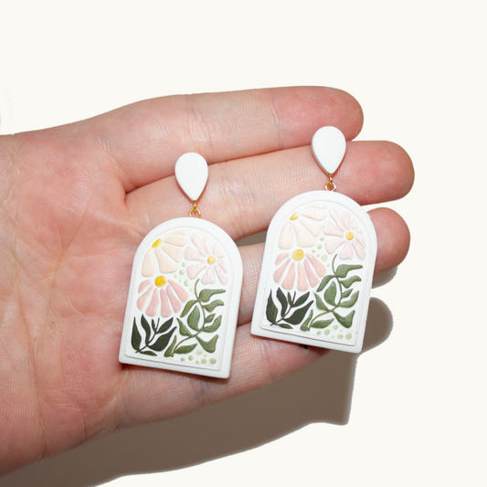 Floral Painted Earrings  | June 2024