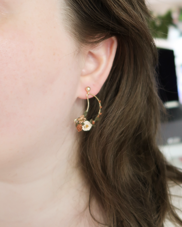 Floral Moon Earrings | July Mini-Drop