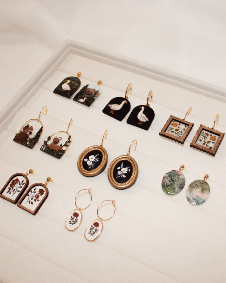 Cozy Forest | Hand Sculpted Earrings