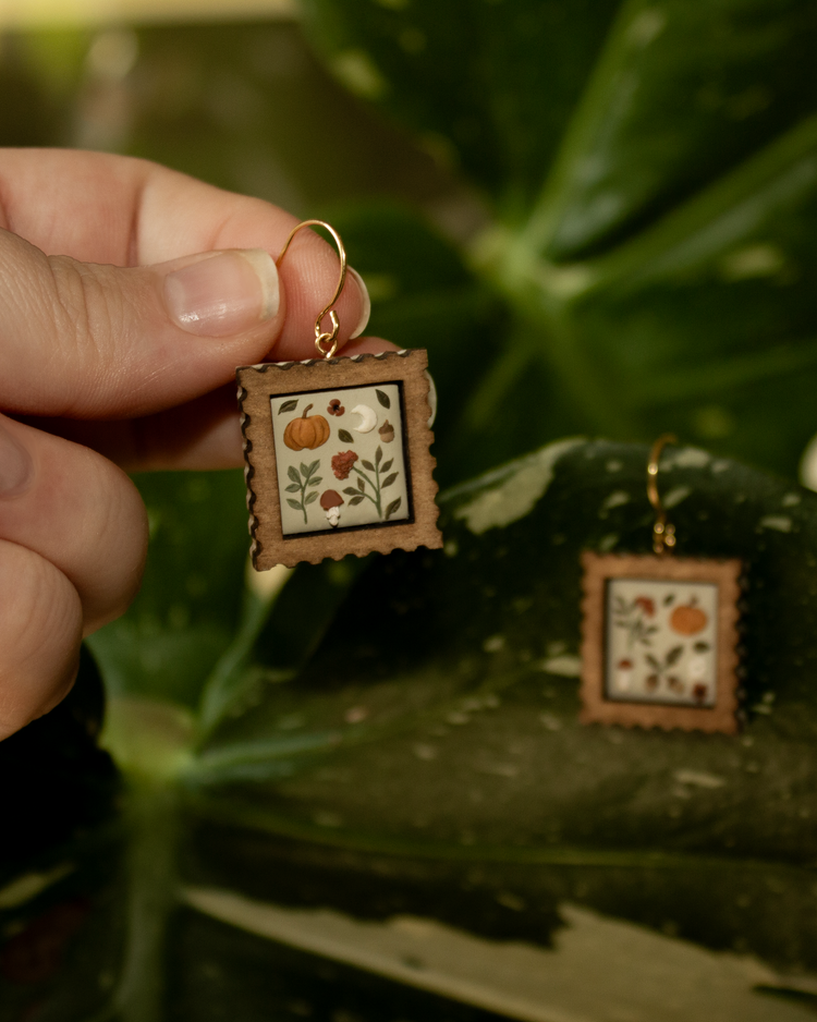 Autumn Postage | Hand Sculpted Earrings