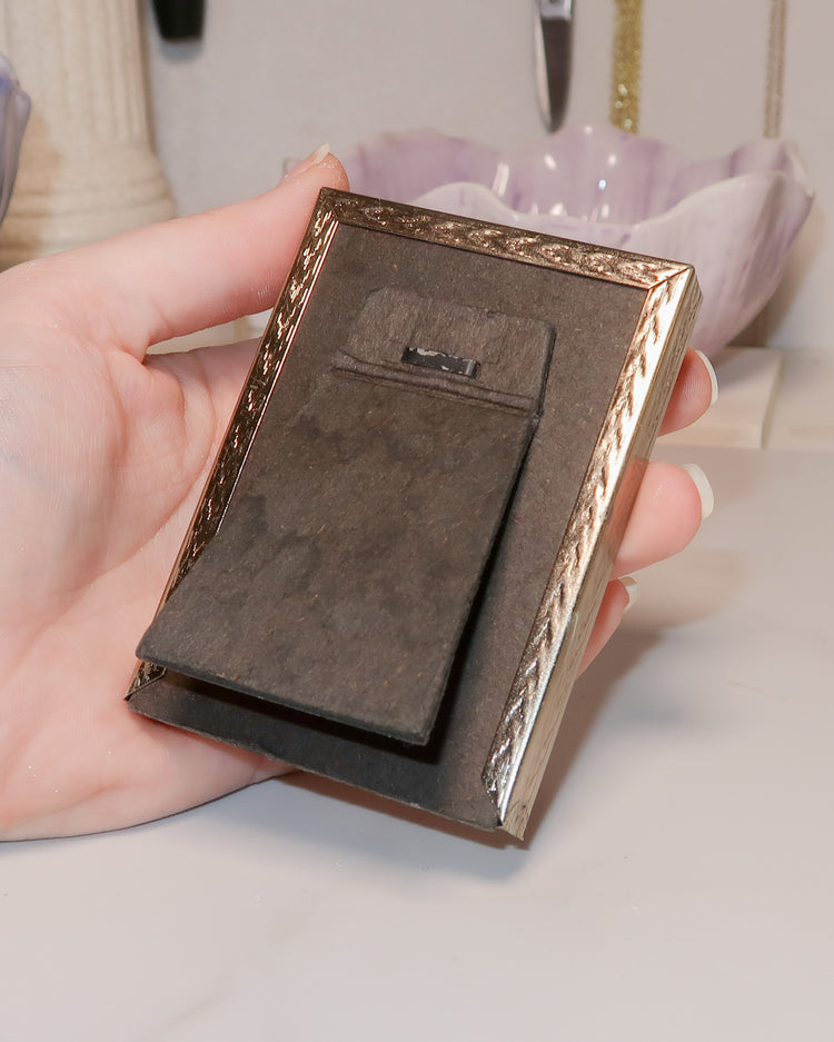 Vintage Mini Ornate Champagne- toned Frame | Custom Bouquet Spot