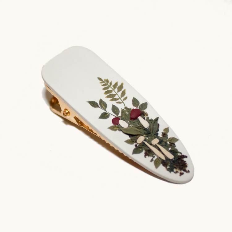 Mushroom Forest Hair Clip