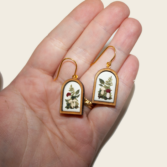 Mini Mushroom Forest Earrings