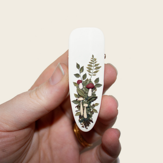 Mushroom Forest Hair Clip