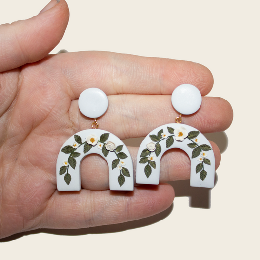 Blue Arch Wreath Earrings