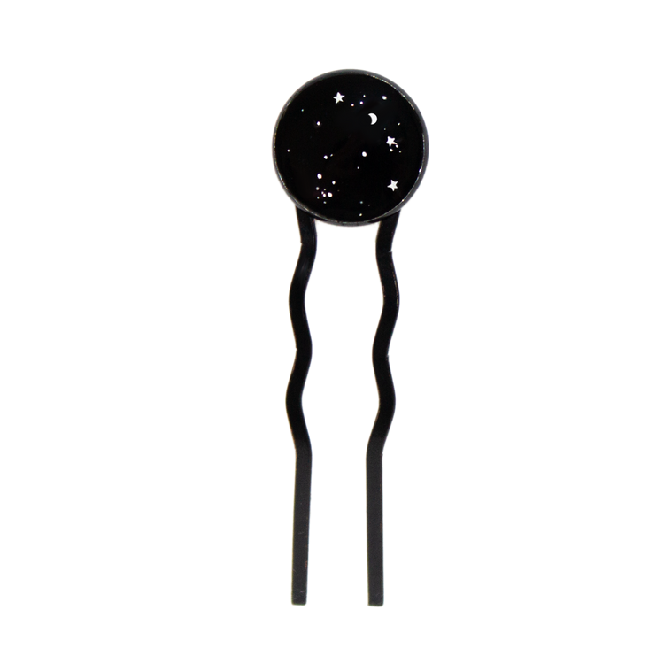 No. 7 | Black Night Sky Hair Pin