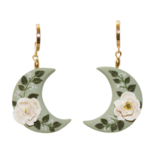 No. 20 | Floral Moon Earrings