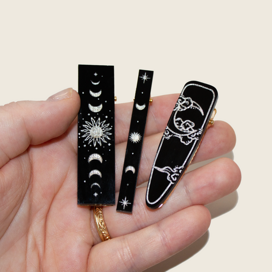 No. 3 | Silver Celestial Clip Set