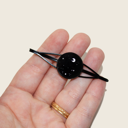 No. 6 | Black Night Sky Hair Clip