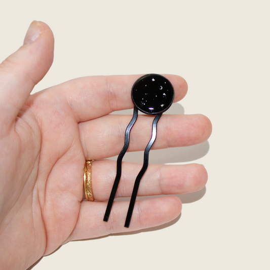 No. 7 | Black Night Sky Hair Pin