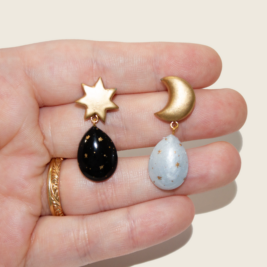 No. 12 | Mismatched Day/Night Earrings