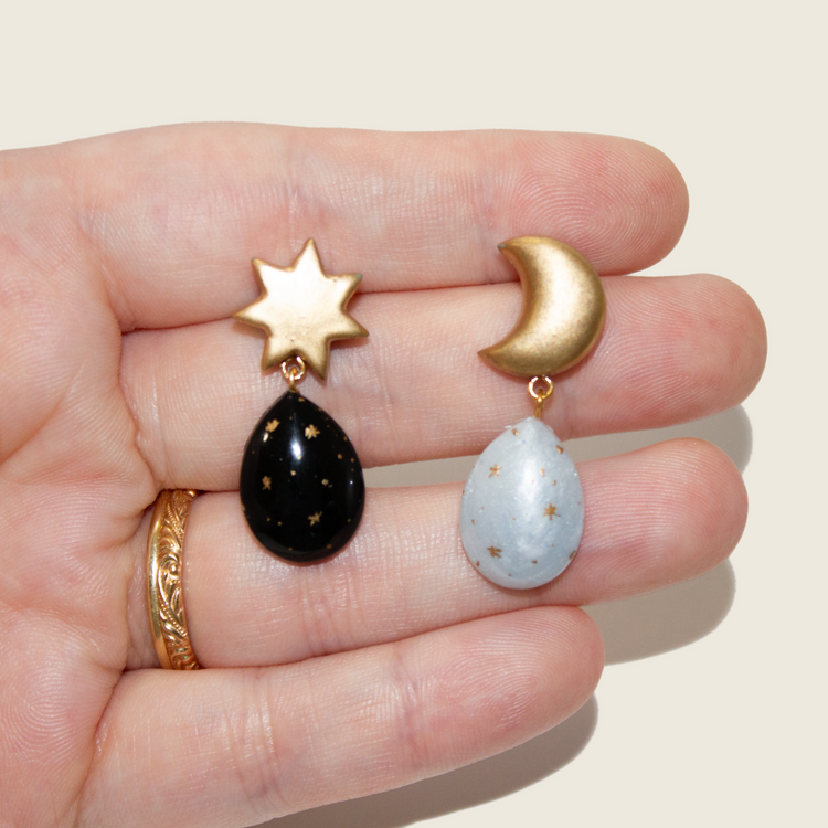 No. 12 | Mismatched Day/Night Earrings