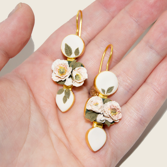 No. 1 | 3 Tiered Peony Earrings