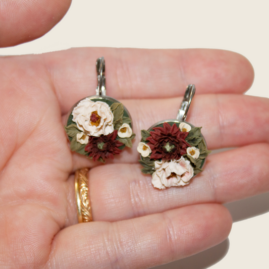 No. 3 | Dahlia + Peony Earrings