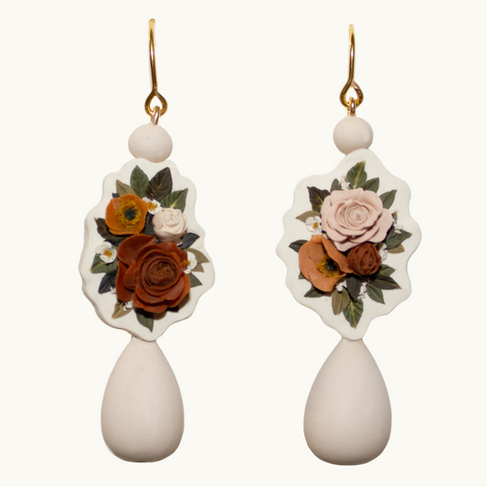 Boho Rose Bead Earrings