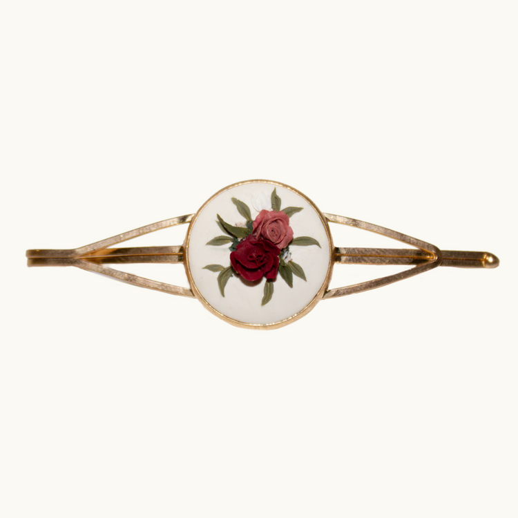 Cream Bouquet Hair Clip