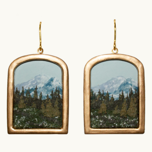 Glacier Mountain Landscape Earrings
