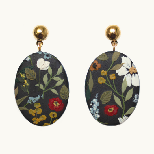 Oval Fall Slab Earrings | September 2023