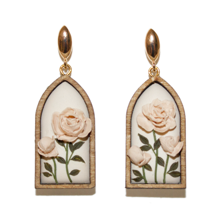 35 | Framed Peony Garden | Small Cathedral Arch