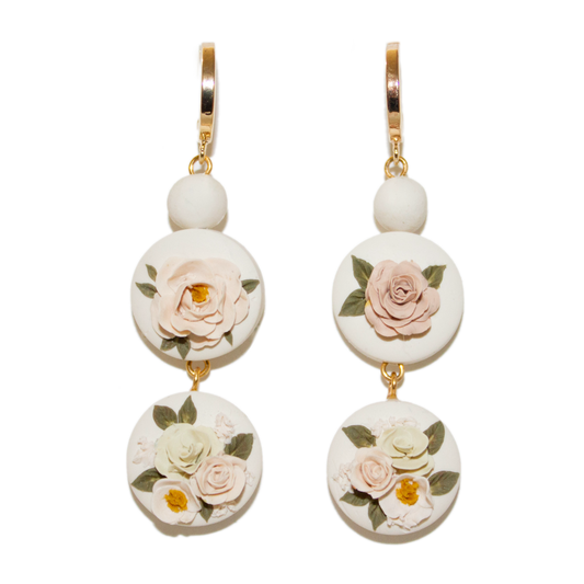 11 | Peony + Rose Drop Earrings