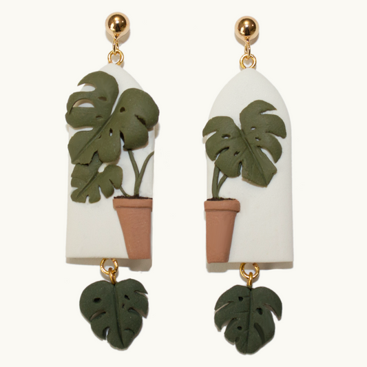 Monstera Earrings