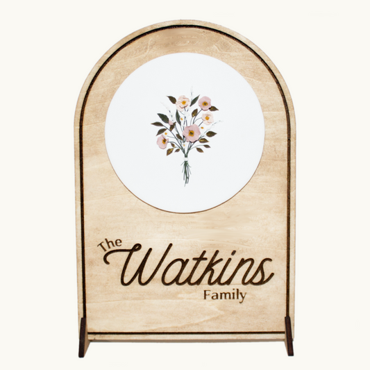 Custom Family Bouquet Sign | Customs July 2024