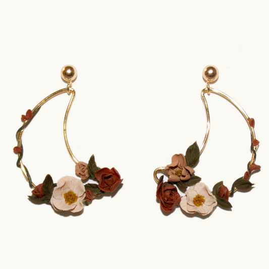 Floral Moon Earrings | July Mini-Drop