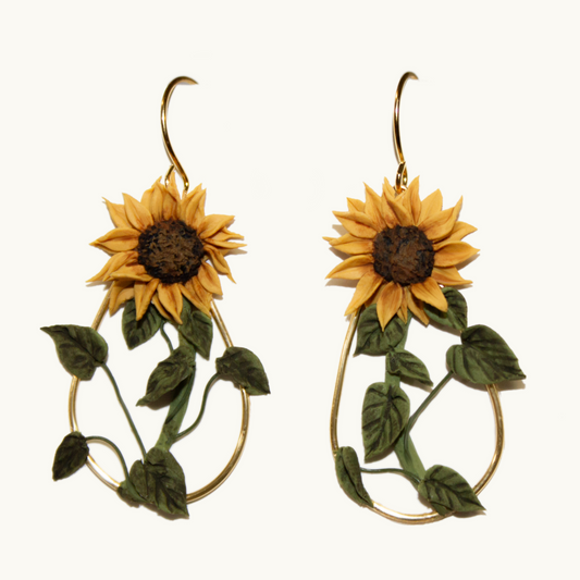 Sunflower Earrings | July Mini-Drop