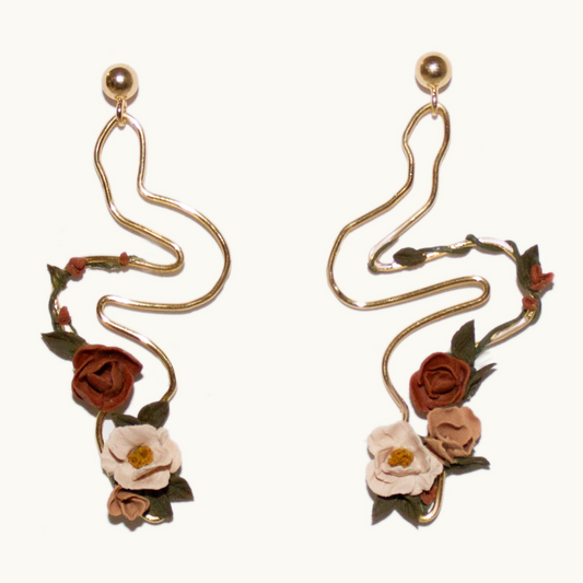 Floral Snake Earrings | July Mini-Drop