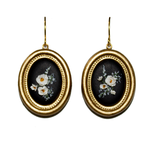 Framed Bouquet | Hand Sculpted Earrings