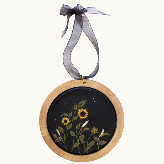 Framed Sunflower Ornament