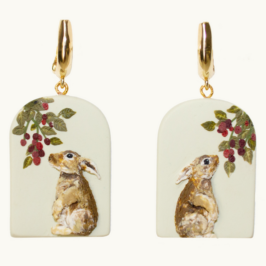Sculpted Bunny Earrings