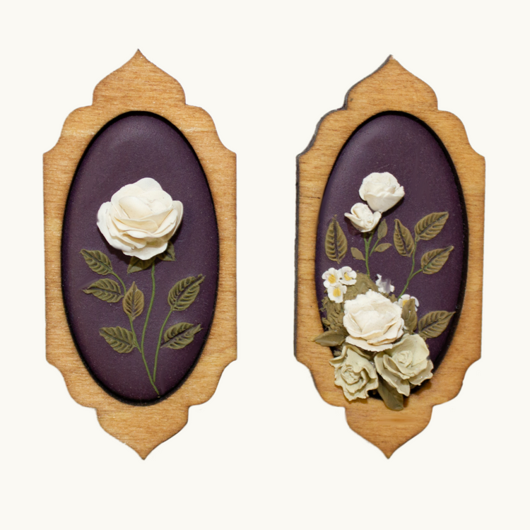 Framed Moroccan Rose Garden Earrings